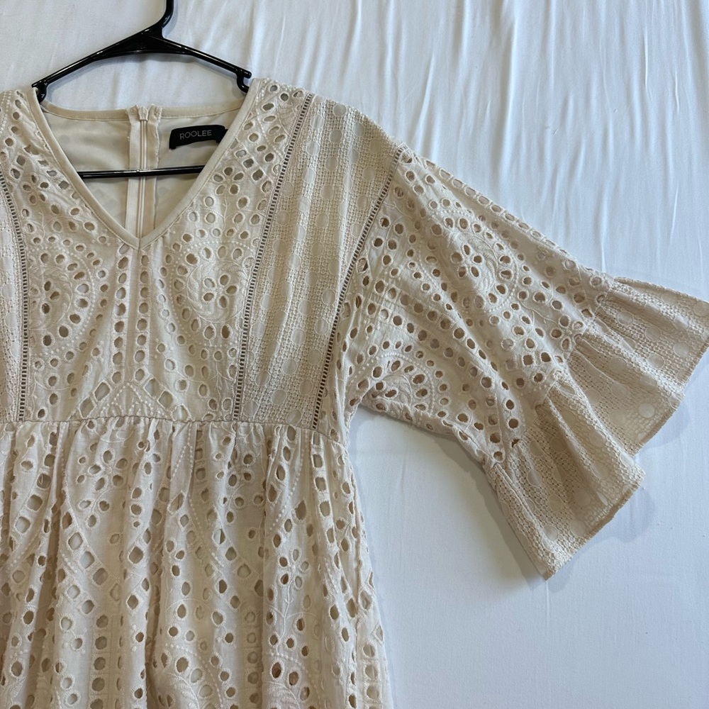 Roolee cream eyelet dress
